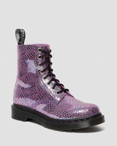 Botas Dr Martens 1460 Pascal Snake Metallic Suede Para Mujer DR8126K